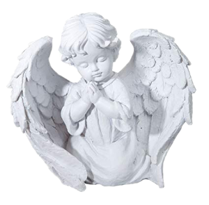 a baby angel praying